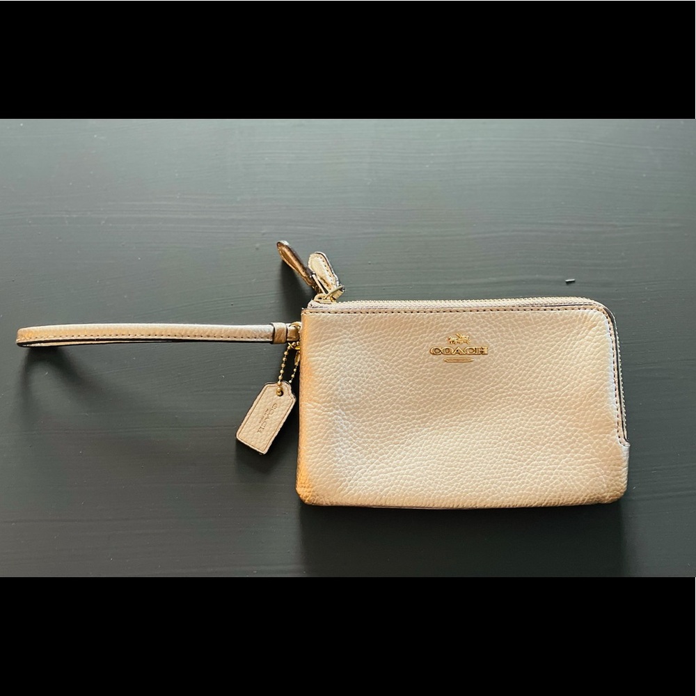 Coach Champagne Wristlet 🥂